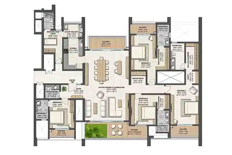 flats in Sobha Crescent